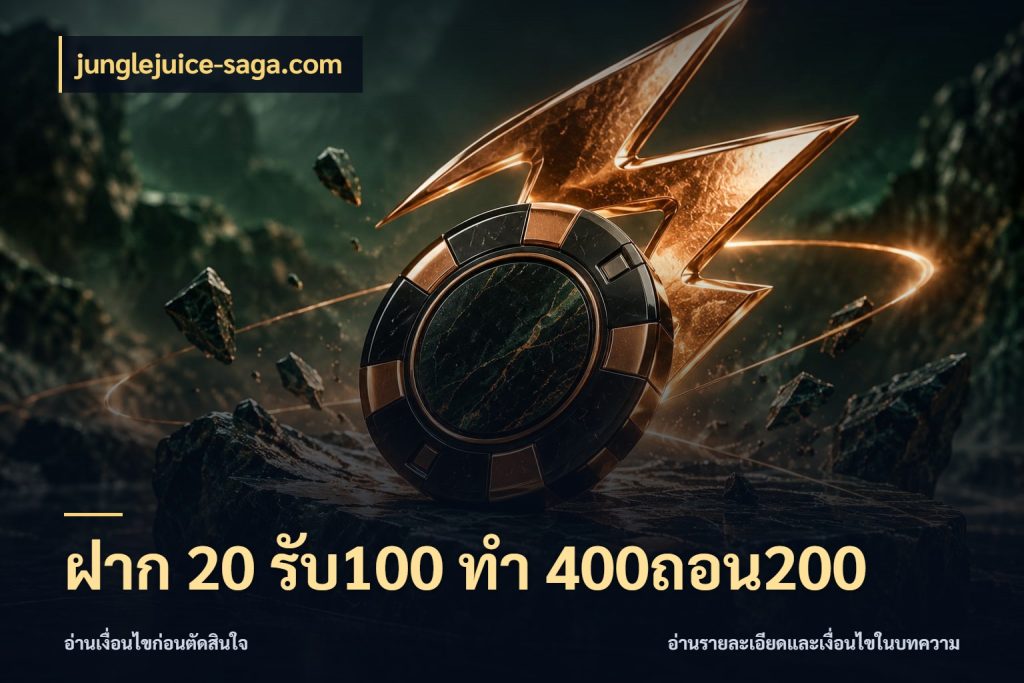 ฝาก 20 รับ100 ทํา 400ถอน200