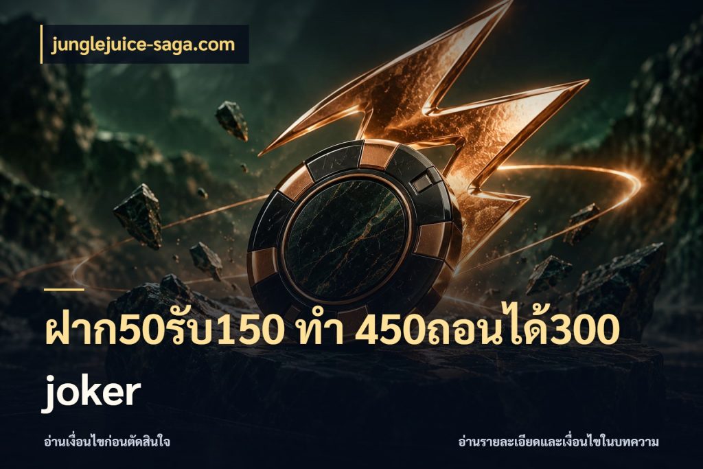 ฝาก50รับ150 ทํา 450ถอนได้300 joker