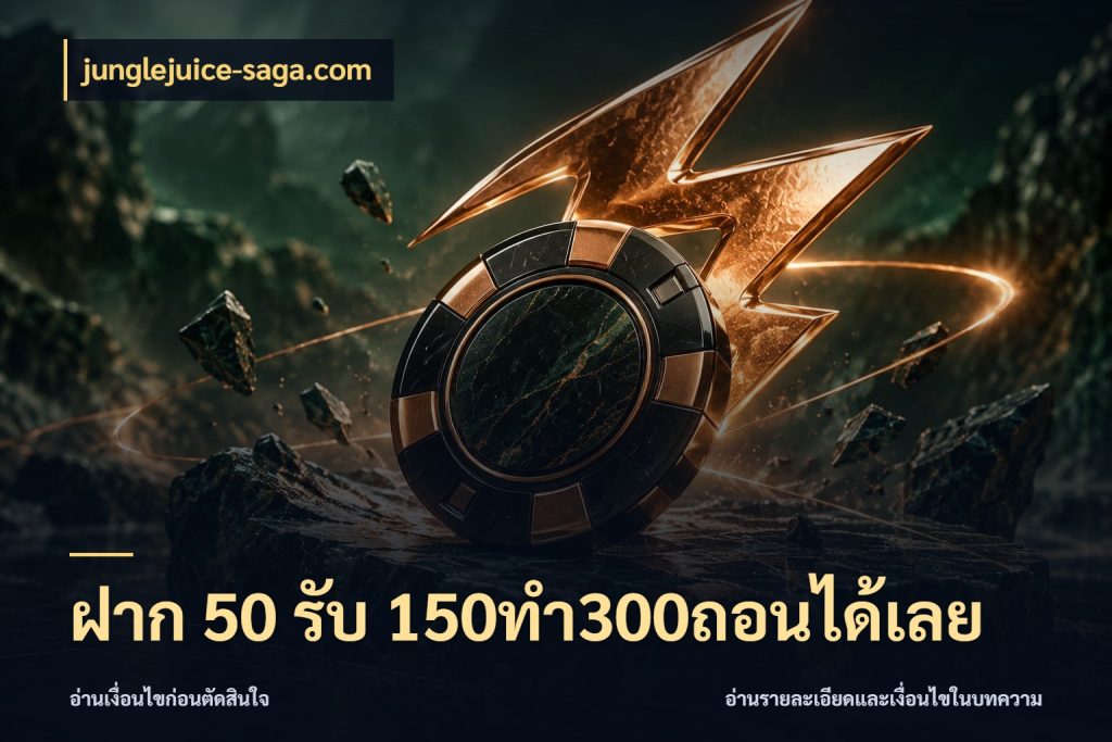 ฝาก 50 รับ 150ทำ300ถอนได้เลย