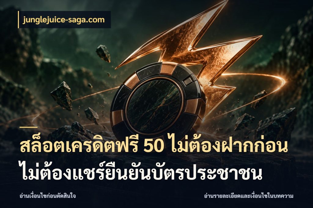 สล็อตเครดิตฟรี 50 ไม่ต้องฝากก่อนไม่ต้องแชร์ยืนยันบัตรประชาชน จากชื่อเครดิตฟรีสู่ความสนุกที่เข้าใจได้ กับ junglejuice-saga.com
