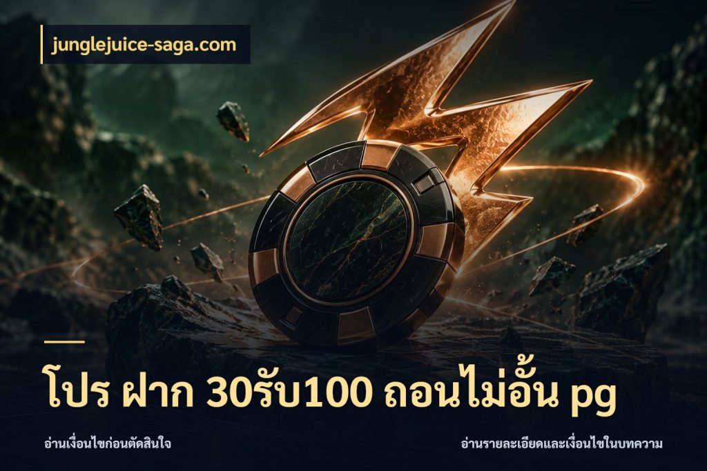 โปร ฝาก 30รับ100 ถอนไม่อั้น pg