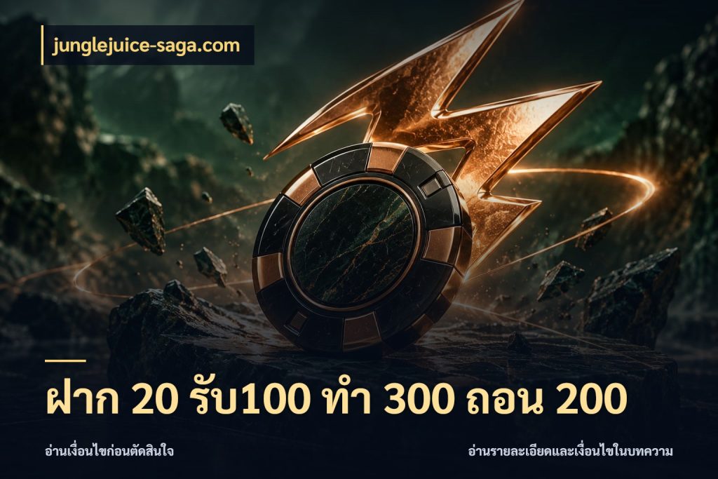 ฝาก 20 รับ100 ทํา 300 ถอน 200