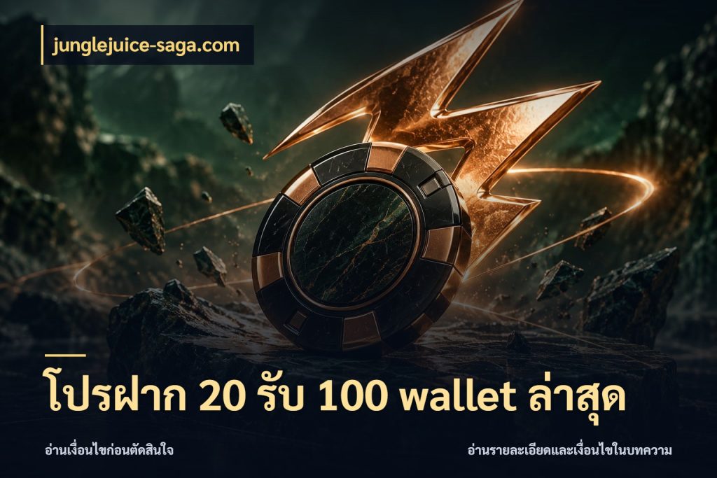 โปรฝาก 20 รับ 100 wallet ล่าสุด