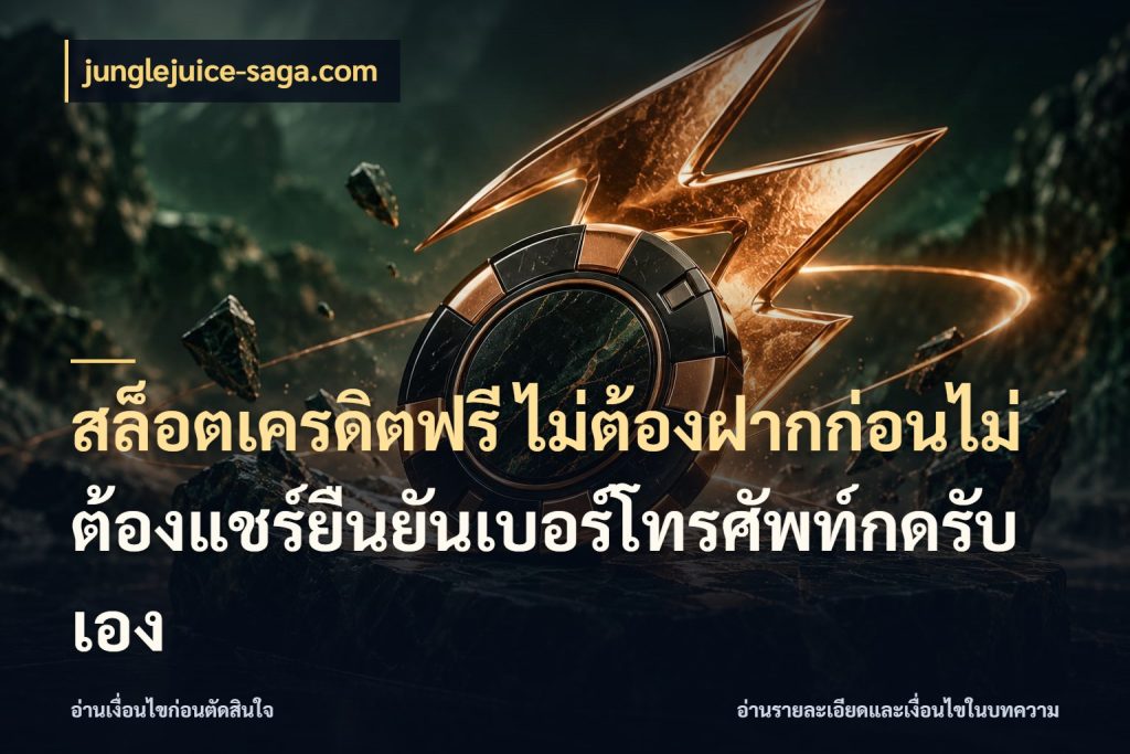 สล็อตเครดิตฟรี ไม่ต้องฝากก่อนไม่ต้องแชร์ยืนยันเบอร์โทรศัพท์กดรับเอง