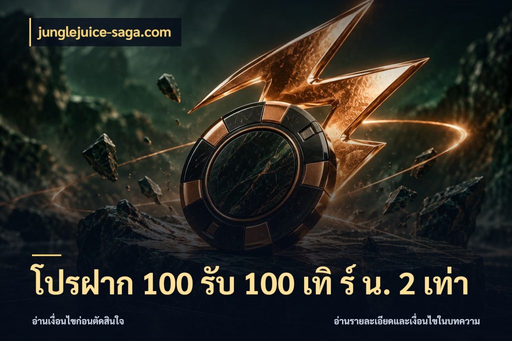 โปรฝาก 100 รับ 100 เทิ ร์ น. 2 เท่า