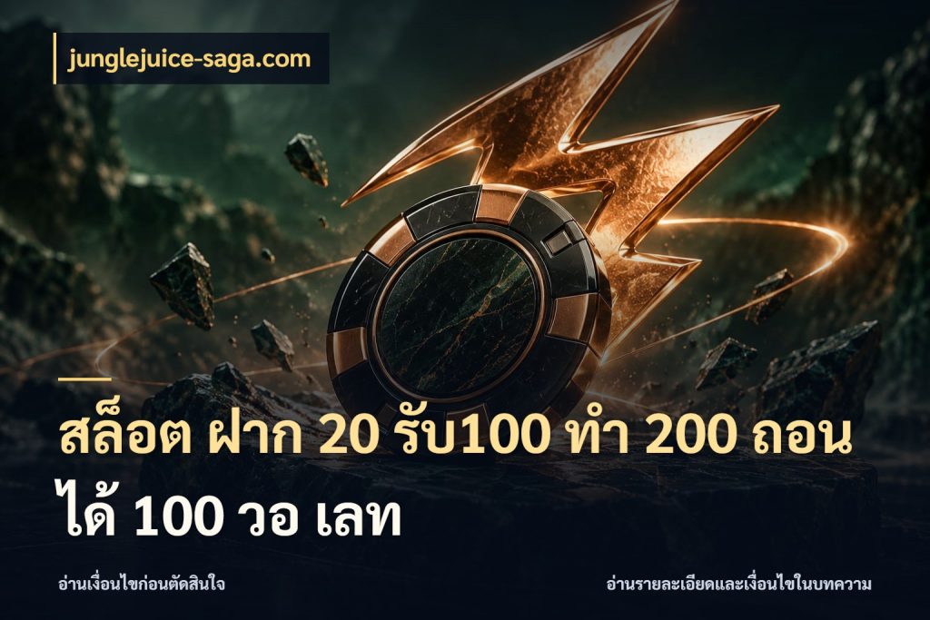 สล็อต ฝาก 20 รับ100 ทํา 200 ถอนได้ 100 วอ เลท