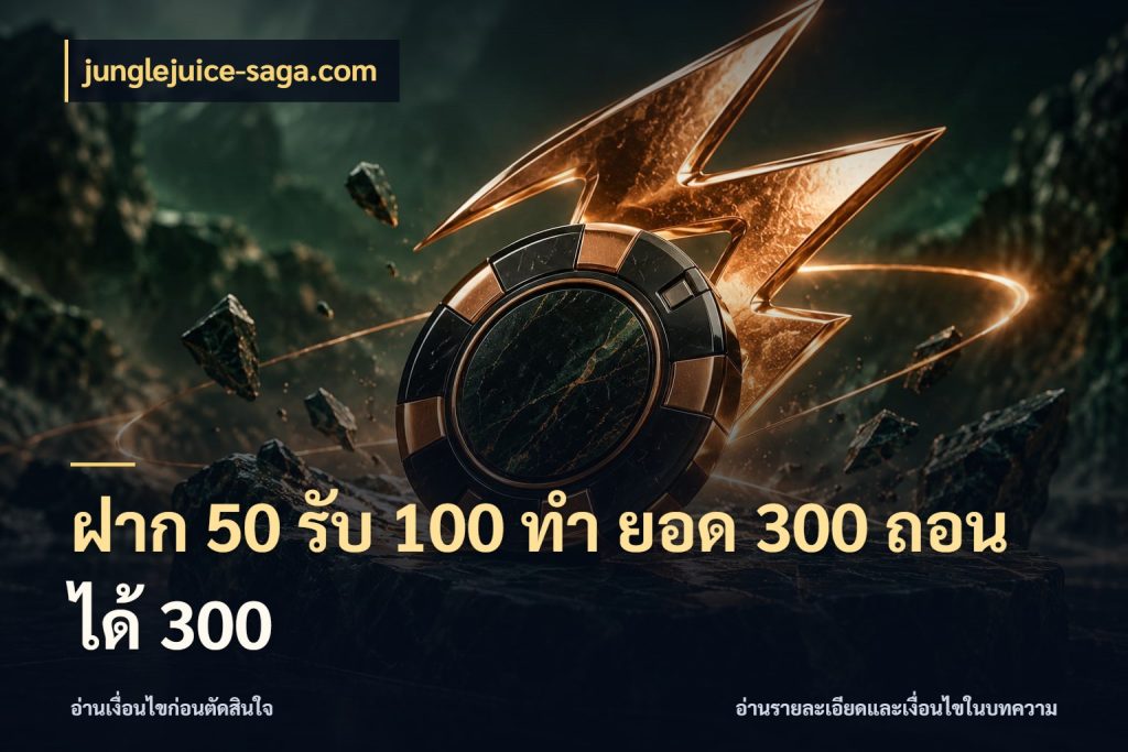 ฝาก 50 รับ 100 ทํา ยอด 300 ถอนได้ 300